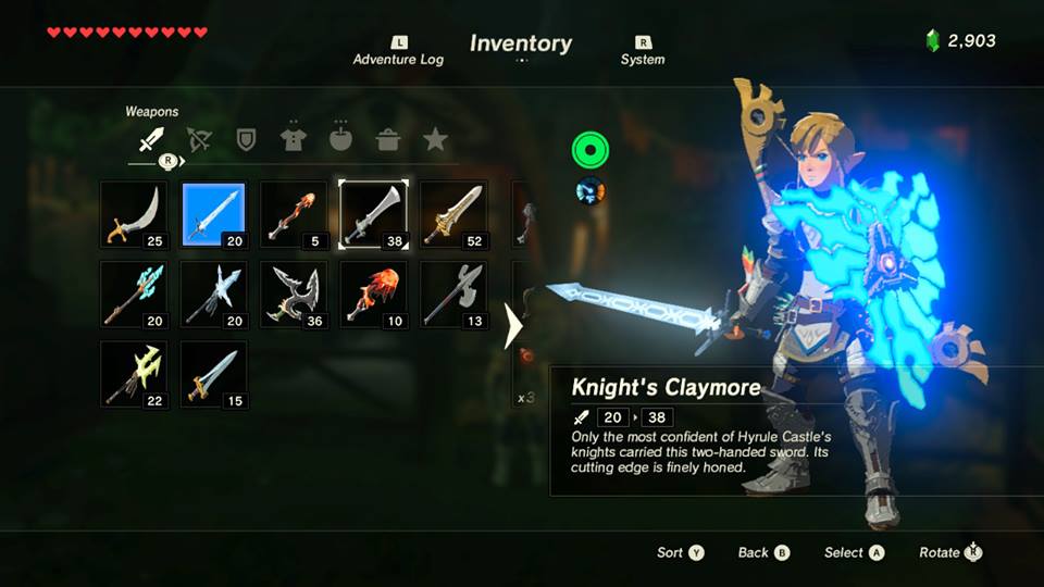 Breath of the Wild - Inventory